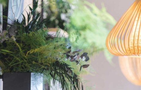 Ho.re.ca – CiPiace Milano – Fioriere di Fronde stabilizzate a soffitto modello Giungla – by Verde Passione