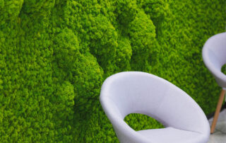 Pareti Nordic Drop Wall, Nordic Drop Set e Logo in Moss per Phyto Performance Italia - Padova