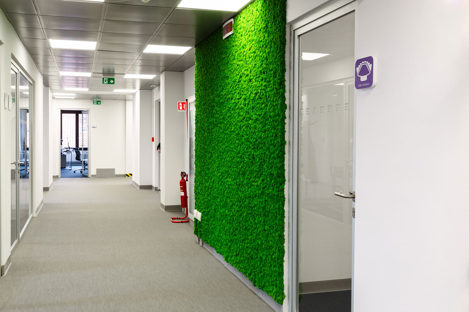 Corporate – TIM – Parete in moss modello Nordica – by Verde Passione Corporate - TIM - Parete in moss modello Nordica - by Verde Passione