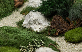 Quadro in Moss stabilizzato modello Zen Frame, dimensioni, cornice e colore del lichene personalizzabile