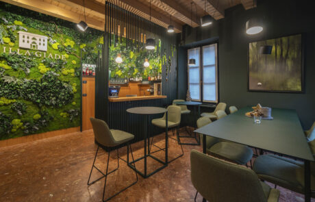 Ho.re.ca – Ristorante Villa Giade – Parete modello Bosco – by Verde Passione