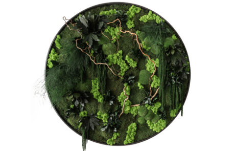 Quadro vegetale Giungla con cornice circolare diametro 140 cm by Verde Passione