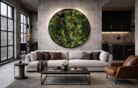 quadro vegetale con piante decorative per arredo parete naturale e moderno