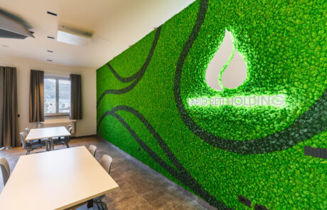 Corporate – Lario Reti Holding Lecco – Parete Verde Stabilizzato e logo con illuminazione integrata – by Verde Passione Corporate - Lario Reti Holding Lecco - Parete Verde Stabilizzato e logo con illuminazione integrata - by Verde Passione